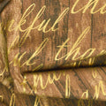 Autumn Beauties - Words Nutmeg Metallic Yardage Alternative View #1
