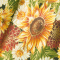 Autumn Bouquet - Flowers Packed Autumn Metallic Yardage