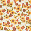 Autumn Bouquet - Flowers Sunflower Metallic Yardage