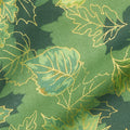 Autumn Bouquet - Leaves Green Metallic Yardage
