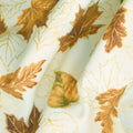 Autumn Bouquet - Leaves Ivory Metallic Yardage