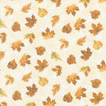 Autumn Bouquet - Leaves Ivory Metallic Yardage