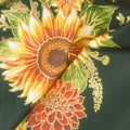 Autumn Bouquet - Stripe Autumn Metallic Yardage