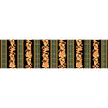 Autumn Elegance - Stripe Black Multi Metallic Yardage