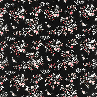 Ava Kate - Floral Vines Black Yardage