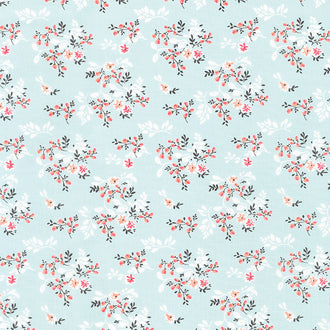 Ava Kate - Floral Vines Seafoam Yardage