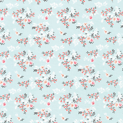 Ava Kate - Floral Vines Seafoam Yardage