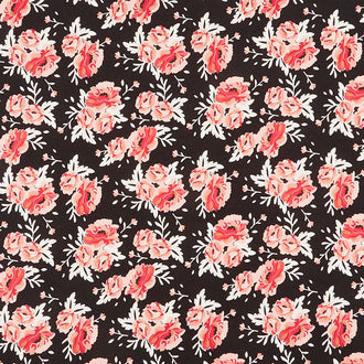 Ava Kate - Rose Bouquet Black Yardage