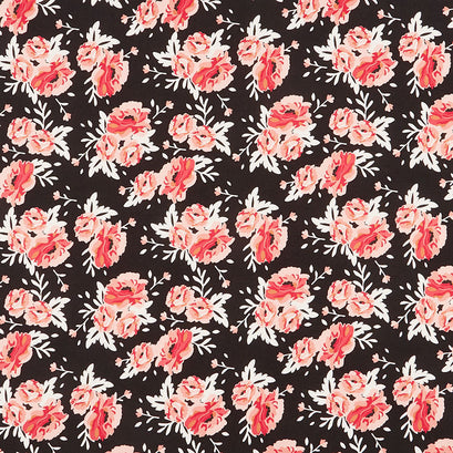 Ava Kate - Rose Bouquet Black Yardage