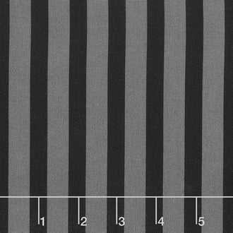 Ava Kate - Stripe Black Yardage