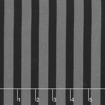 Ava Kate - Stripe Black Yardage