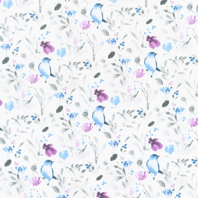 Awakenings - Birds and Branches White Yardage