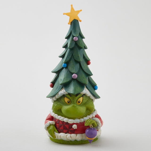 Jim Shore Dr. Suess Grinch Gnome with Tree Hat Figurine Primary Image
