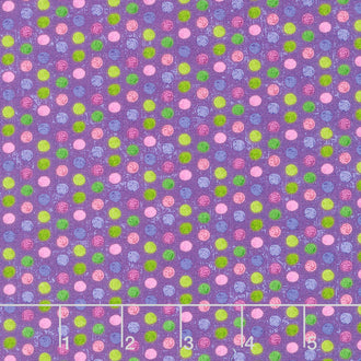 Life Happens - Dots Purple Multi Yardage