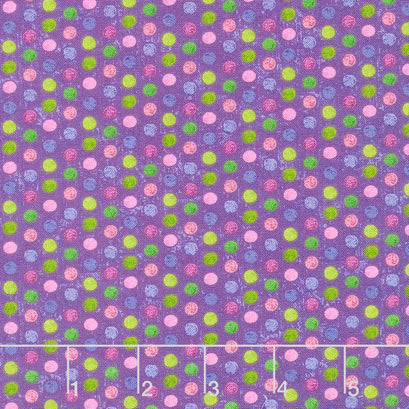 Life Happens - Dots Purple Multi Yardage
