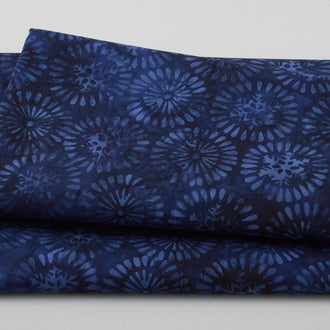 Winter's Foliage Batiks - Nordic Snowflake Storm 2 Yard Cut