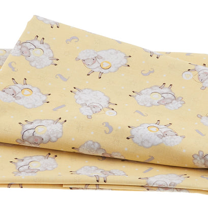 Sweet Dreams - Tossed Sheep Yellow 2 Yard Cut