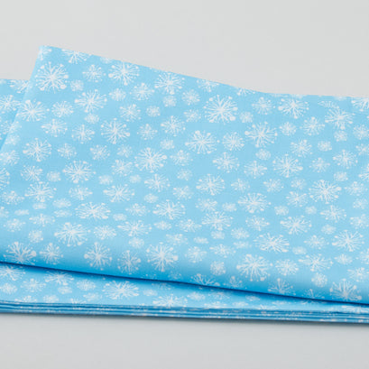 Most Wonderful Time of the Year - Snow Drops Blue 2 Yard Cut