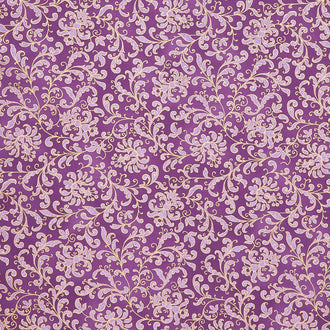 Joli Bijou - Lace Aubergine Metallic Yardage