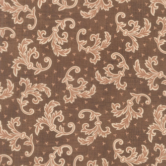 Dinah's Delight 1830-1850 - Lacework Dark Chocolate Yardage