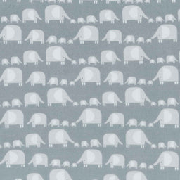 Wild One Flannel - Elephantastic Gunmetal Yardage Primary Image