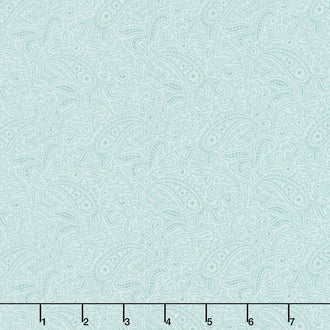 Collection for a Cause: Etchings - Patient Paisley Aqua Yardage
