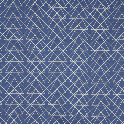 Autumn Triangle Geometric - Blue Denim Yardage