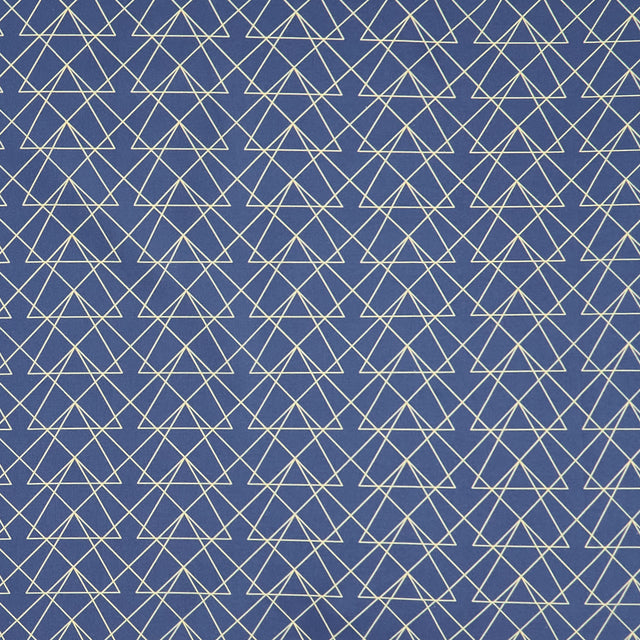 Autumn Triangle Geometric - Blue Denim Yardage Primary Image