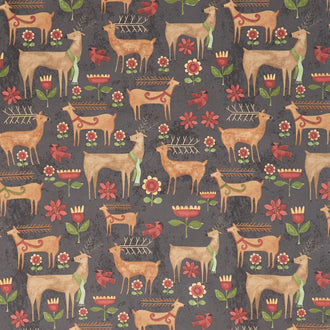 Kringle - Garden Charcoal Yardage