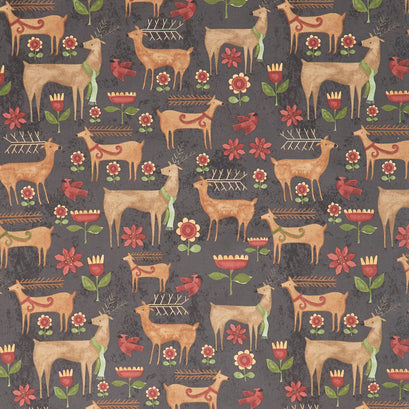 Kringle - Garden Charcoal Yardage