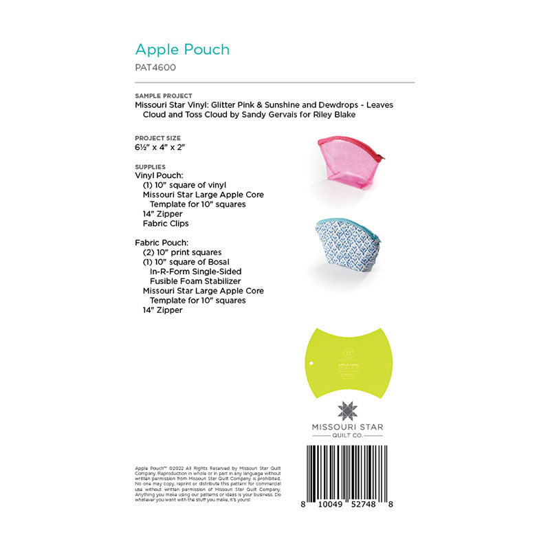 Apple Pouch Pattern by Missouri Star Alternative View #1