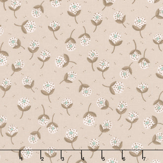 Sunwashed Romance 108" - Dandelion Orbs Tan Yardage