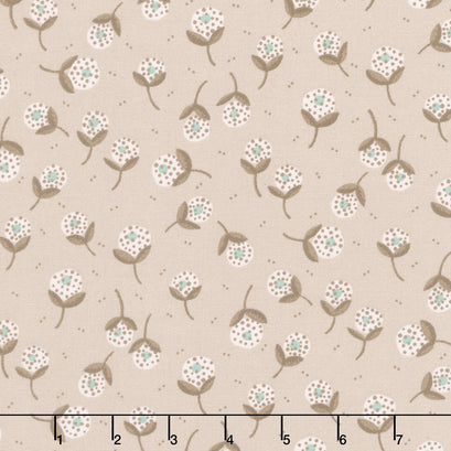 Sunwashed Romance 108" - Dandelion Orbs Tan Yardage
