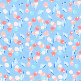 Summersault - Cherry Picking Cornflower Yardage Primary Image