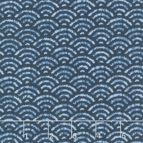 Shibori Blues - Waves Indigo Yardage Primary Image