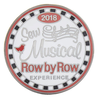 Row by Row 2018 Souvenir Round Pin