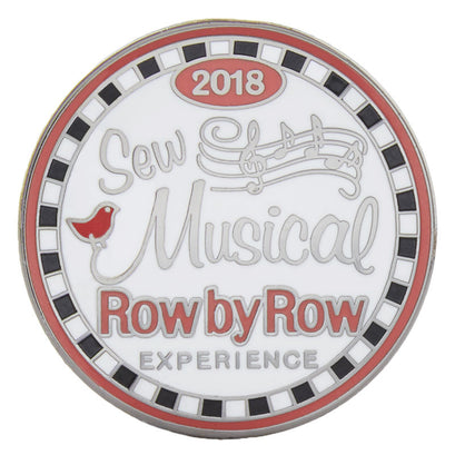 Row by Row 2018 Souvenir Round Pin