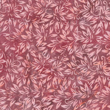 Morris Tiles Batiks - Small Leaf Multi Purple Peach Rhapsody Yardage Primary Image