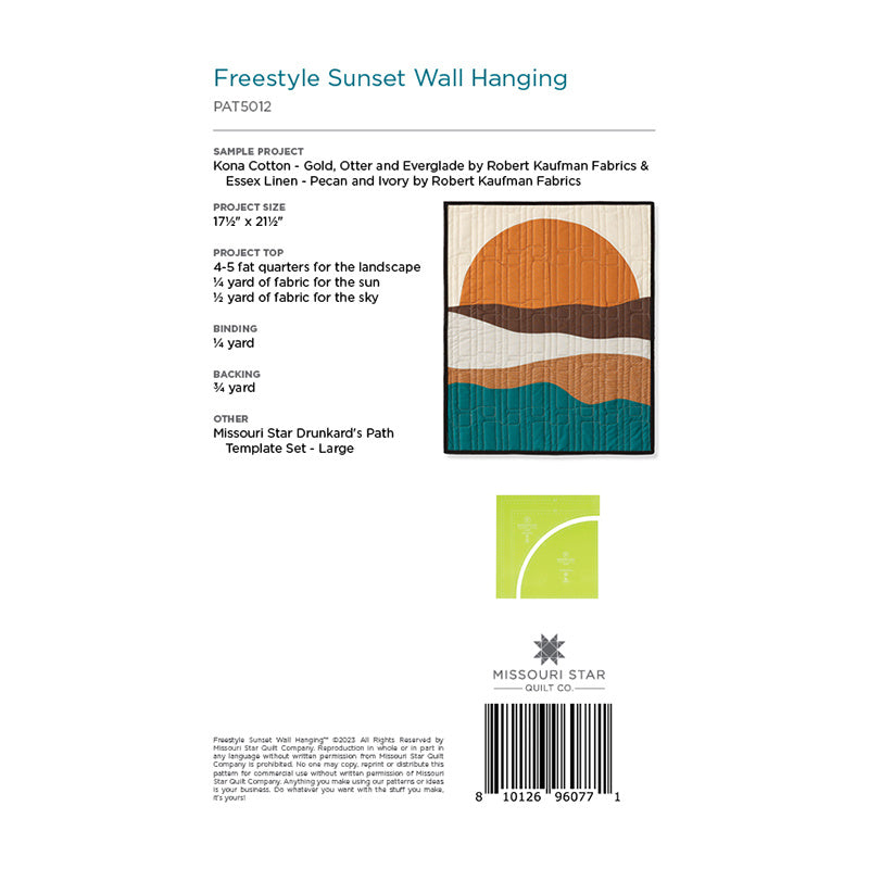 Freestyle Sunset Wall Hanging Pattern by Missouri Star Alternative View #1