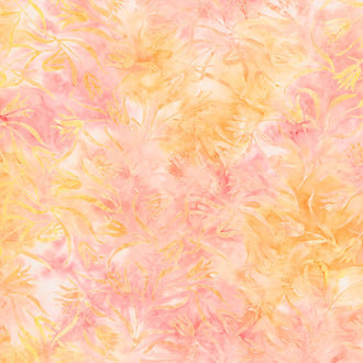 Tonga Batiks - Flutter Elegant Tulips Coral Yardage