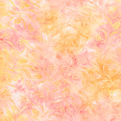 Tonga Batiks - Flutter Elegant Tulips Coral Yardage