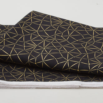 Illusion - Web Black Metallic 2 Yard Cut