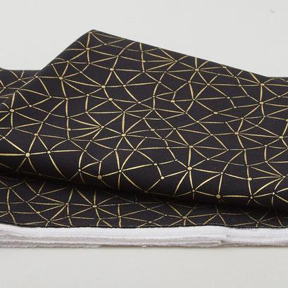Illusion - Web Black Metallic 2 Yard Cut