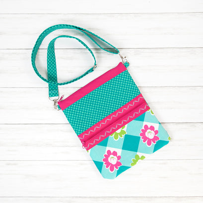 Caitlyn Crossbody Tote Bag Kit - Zippity-Do-Done™ Pink