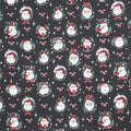 Twas - Jolly Old Elf Charcoal Yardage Primary Image
