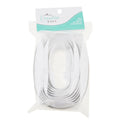 Emmaline #5 Zippers-by-the-Yard - White with Silver Alternative View #1