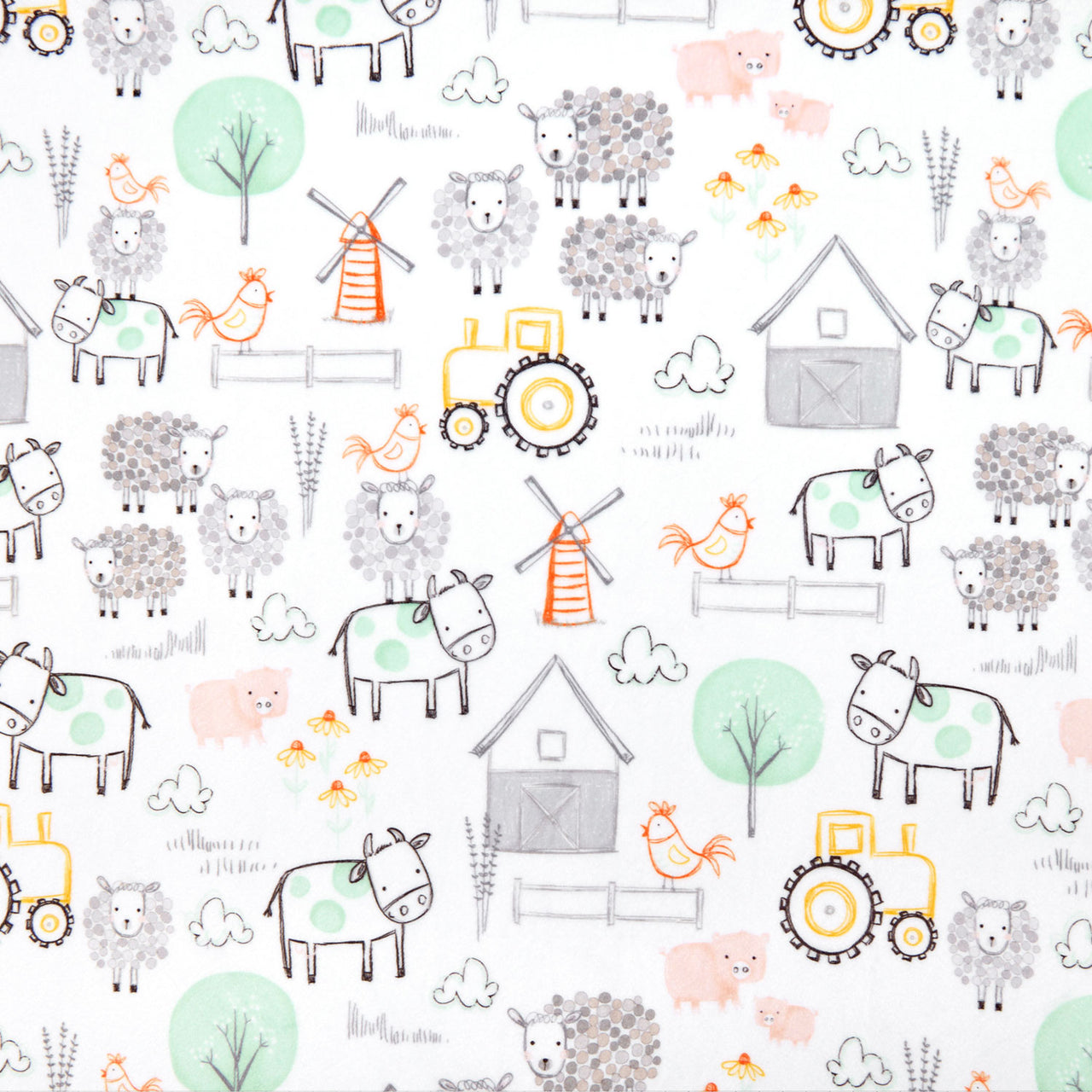 Cuddle® Prints - E-I-E-I-O Seaspray Digitally Printed Yardage Primary Image