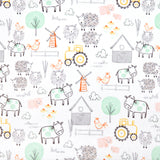Cuddle® Prints - E-I-E-I-O Seaspray Digitally Printed Yardage Primary Image