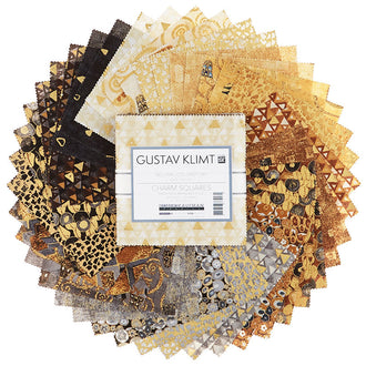 Gustav Klimt Neutral Colorstory Metallic Charm Pack