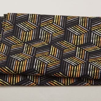 Mellow Yellow - 3D Boxes Black 2 Yard Cut